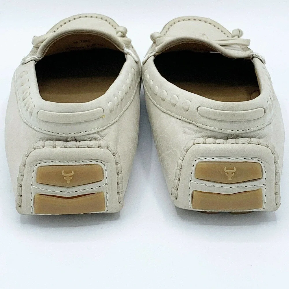 Trask Loafer Womens 6.5M White Leather Driving Moccasin‎ Casual Slip On Comfort